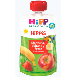 HiPP Pouch Plátano y Fresa Biológico 100 gr
