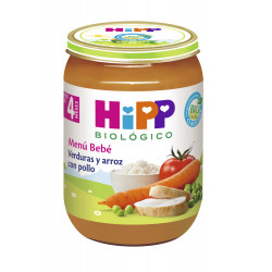 HiPP Potito Verduras, Arroz y Pollo 190 gramos
