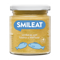 Smileat Tarro Lubina, Merluza  y Verduras Ecológico 230gr