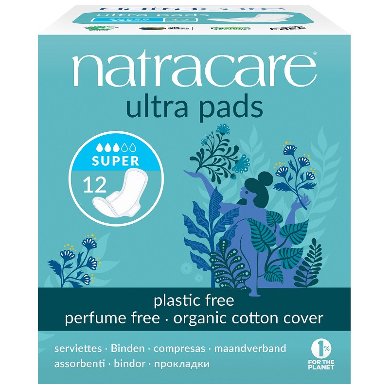 Natracare Super Pad with Wings 12 pcs