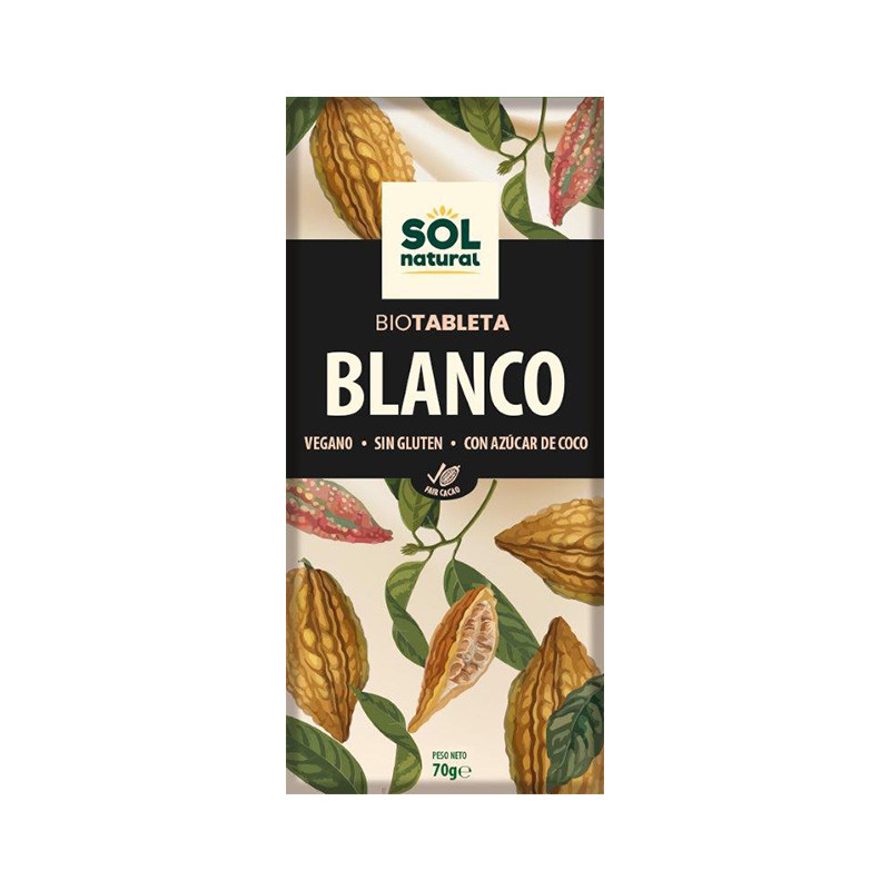 Chocolat Blanc Bio Solnatural 70gr