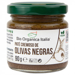 Pate orgânico orgânico de azeitona preta 90 gr