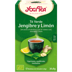 Yogi Tea Thé Vert au Gingembre et au Citron 17 sachets