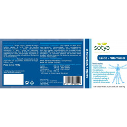Sotya Calcio +  Vitamina D3 100 comprimidos