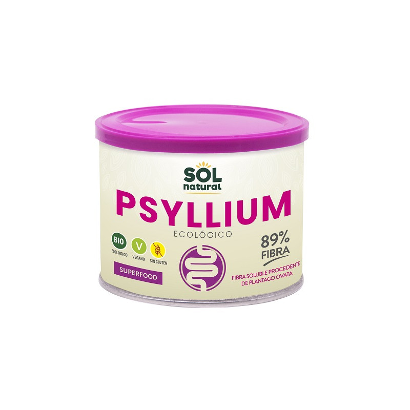Psyllium Organic Gluten Free Powder Sol Natural 200 gramas