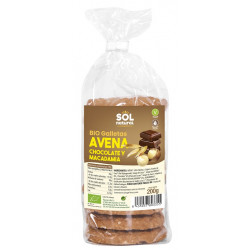 Sol Natural Biscoitos de Aveia com Chocolate e Macadamia Bio 200G