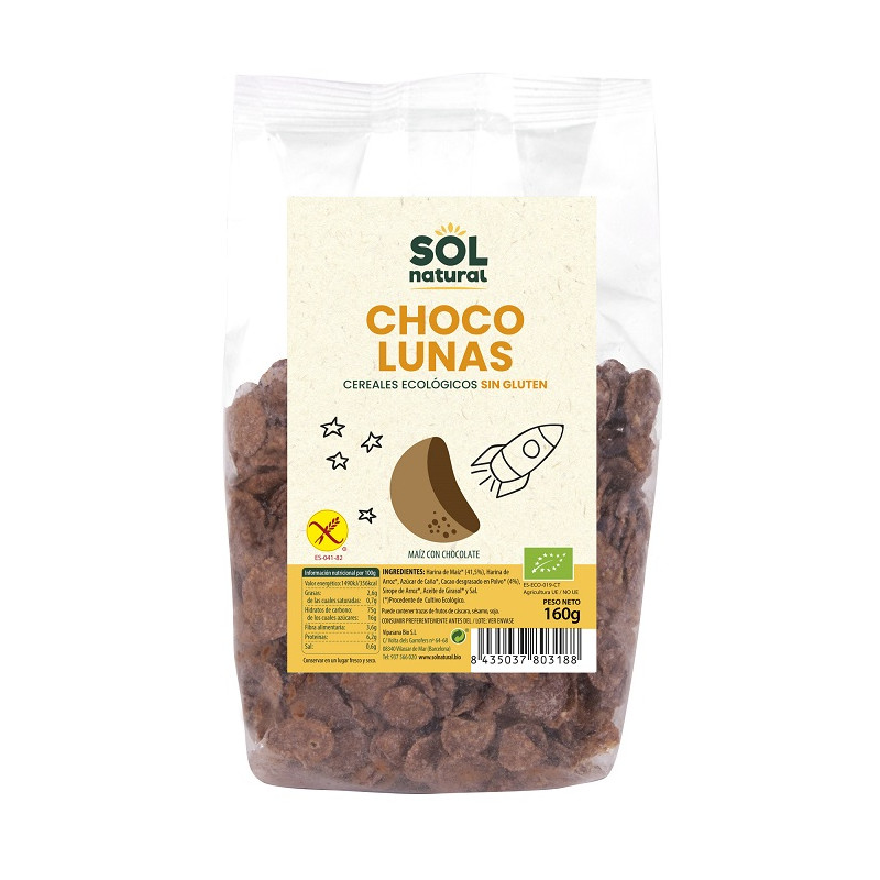 Sol Natural Choco Lunas Bio Sans Gluten 160 gr