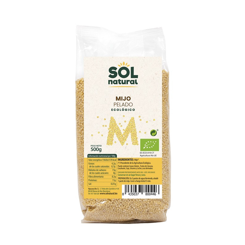 Sol Natural Descascodo Millet Bio 500g