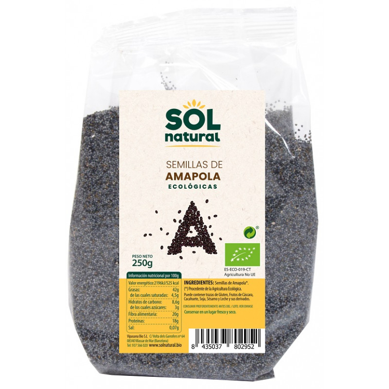 Sol Natural Poppy Seeds 250g