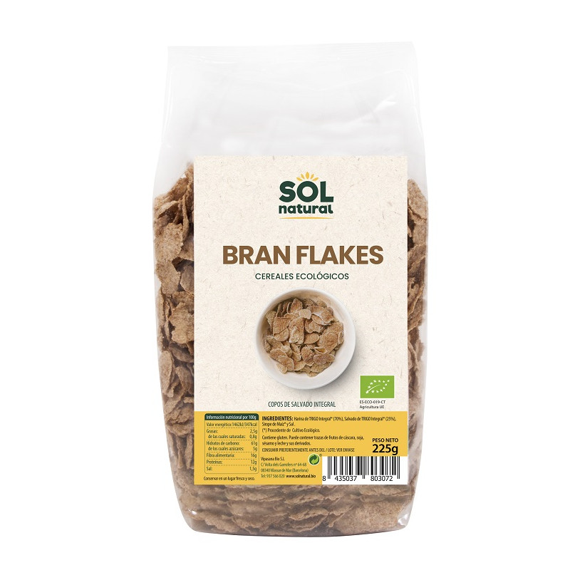 Sol Natural Cereales Bran Flakes con Salvado Bio 225gr