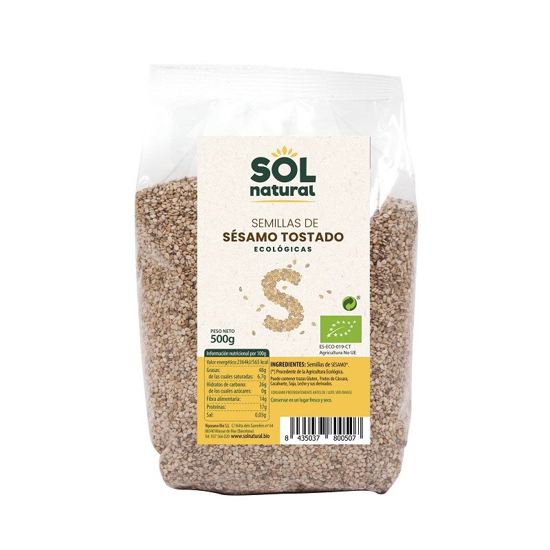 Sol Natural Toasted Sesame Seeds 500g