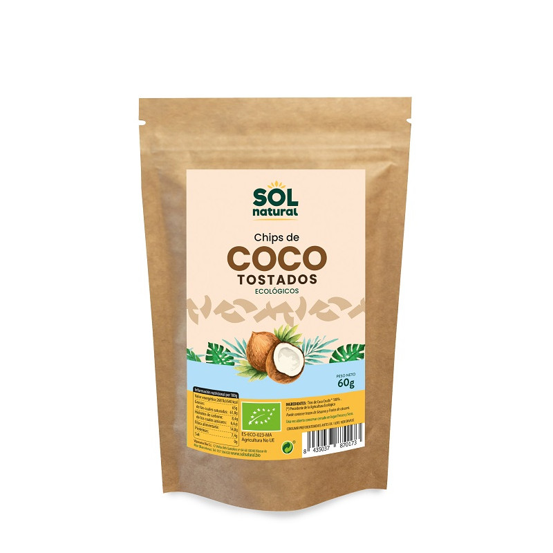 Sol Natural Chips Tostados de Coco Sri Lanka 60g