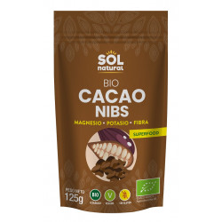 Sol Natural Cacau Nibs Raw Raw Bio 150g