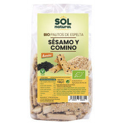 Sol Natural Palitos de Espelta con Sésamo y Comino 150g