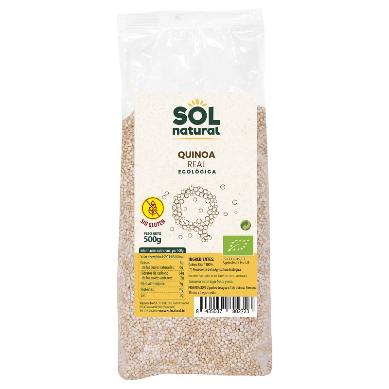 Sol Natural Quinoa Real Sem Glúten 500g