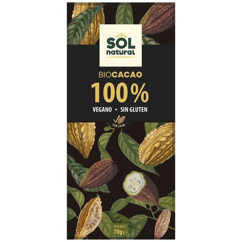 Sol Natural Cacao Puro 100% 70g