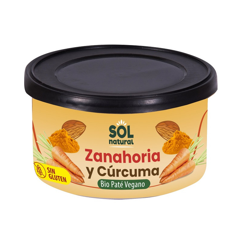 Sol Natural Paté de Zanahoria y Cúrcuma Bio 125g