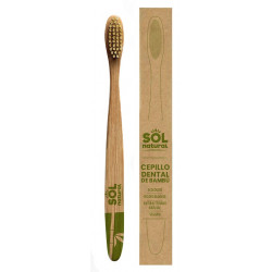 Solnatural escova de bambu adulto médio