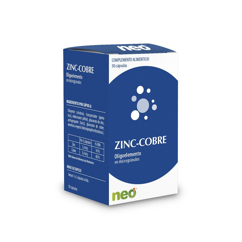 Neo Oligoelementos Zinc - Cobre 50 Cápsulas