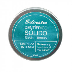 Dentífrico Sólido con Salvia y Tomillo 15 ml Silvestre