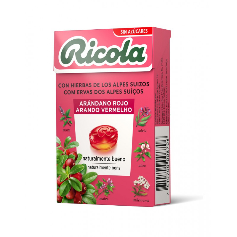 Ricola Zuckerfreie Cranberry-Bonbons 50gr