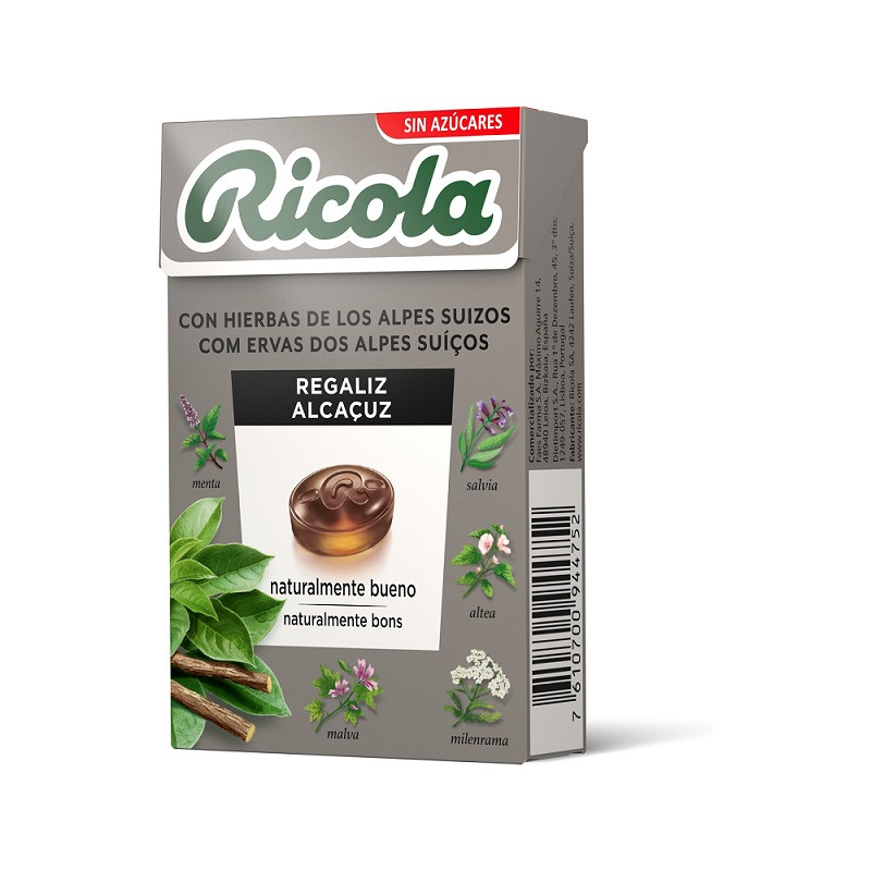Ricola Caramelos Stevia Regaliz 50gr