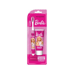 Escova de dentes + pasta Barbie