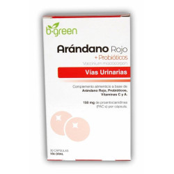 B Green Arándano Rojo + Probióticos 30 caps