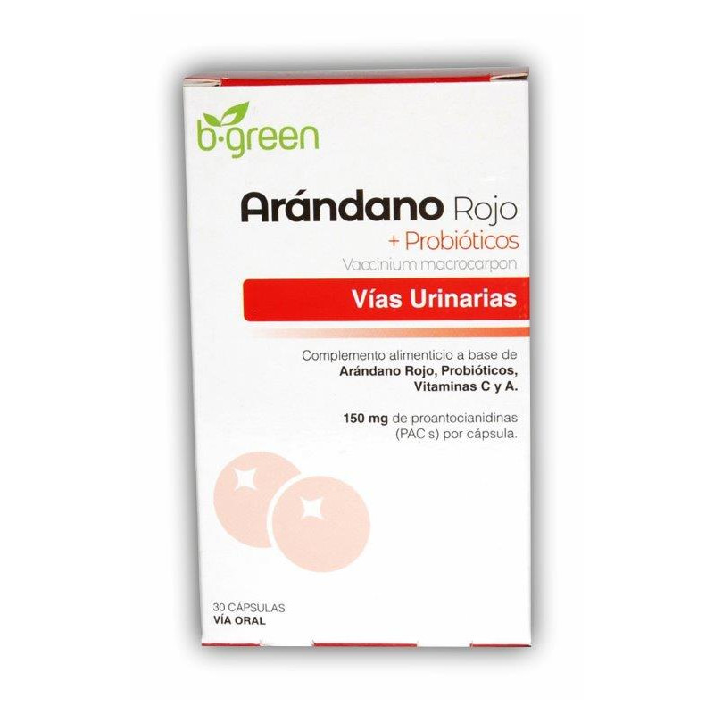 B Green Arándano Rojo + Probióticos 30 caps
