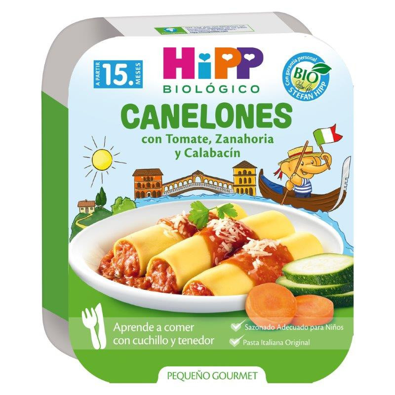HIPP Gourmet Canelon/Tomate/Zanahoria/Calabacin 250gr
