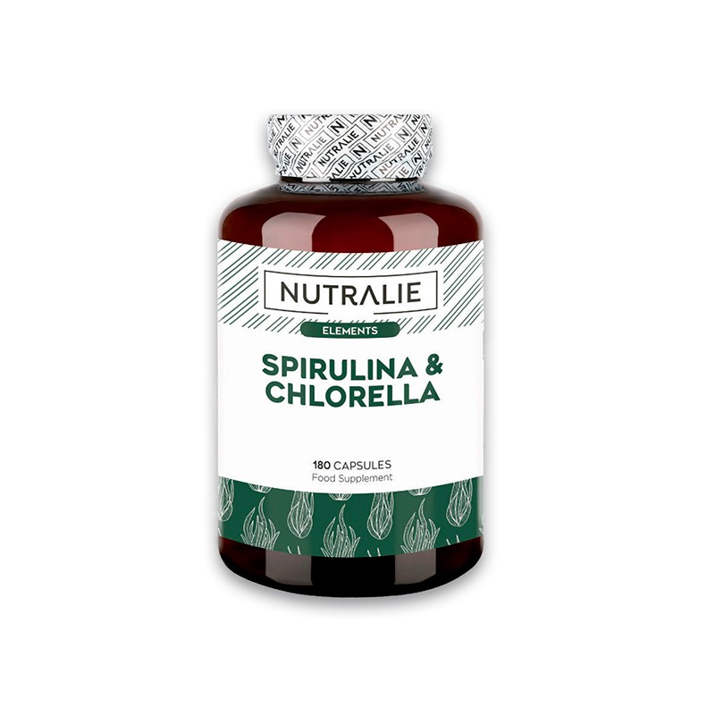 Espirulina y Chlorella 180 cápsulas Nutralie