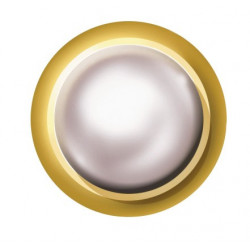 Estelle Brinco de Ouro Botão Branco Pérola Branca Sii-Crg 210 12 pcs