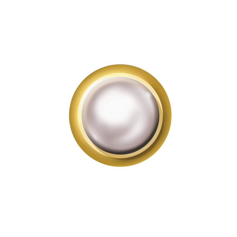 Estelle Brinco de Ouro Botão Branco Pérola Branca Sii-Crg 210 12 pcs