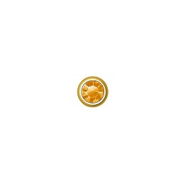 Estelle Boucle d’oreille bouton d’or pierre jaune Sii-CRG 151 12 pcs